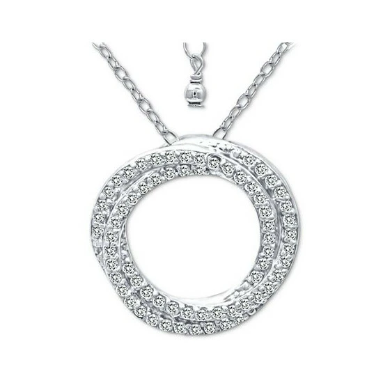 Discount ๐ Giani Bernini Cubic Zirconia Twisted Circle 16 Pendant Necklace, Created For Macy's Silver ๐ฅ 3 Discount ๐ Giani Bernini Cubic Zirconia Twisted Circle 16 Pendant Necklace, Created For Macy's Silver ๐ฅ - Image 3