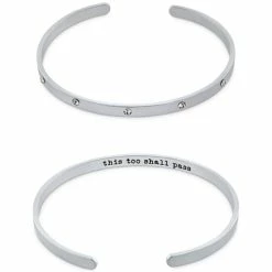 Best Pirce โ Giani Bernini Crystal Inner Message Cuff Bangle Bracelet In Sterling Silver, Created For Macy's ๐