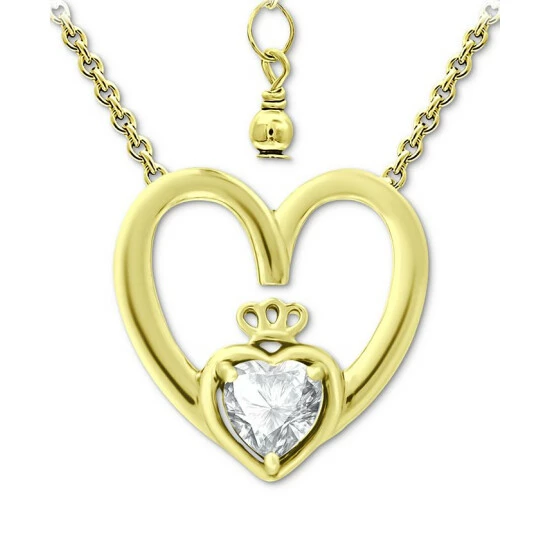 Deals ๐ Giani Bernini Cubic Zirconia Claddagh Heart 16 Pendant Necklace, Created For Macy's Gold โจ 1 Deals ๐ Giani Bernini Cubic Zirconia Claddagh Heart 16 Pendant Necklace, Created For Macy's Gold โจ