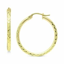 Budget 🧨 Giani Bernini Small Textured Hoop Earrings In 18k Gold-Plated Sterling Silver, 3/4, Created For Macy's 18k Gold Over Sterling Silver 🎁