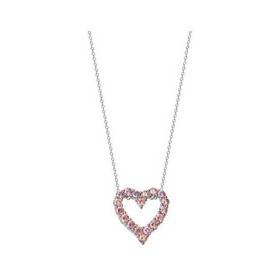 Wholesale ๐ Giani Bernini Pink Cubic Zirconia Open Heart 18 Pendant Necklace In Sterling Silver, Created For Macy's ๐ 2 Wholesale ๐ Giani Bernini Pink Cubic Zirconia Open Heart 18 Pendant Necklace In Sterling Silver, Created For Macy's ๐ - Image 2