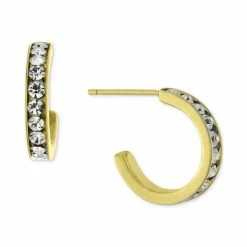 Top 10 🔥 Giani Bernini Crystal Small Hoop Earrings In 18k Gold-Plated Sterling Silver, 0.59, Created For Macy's Gold Over Silver 🧨