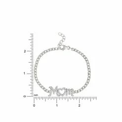 Outlet ❤️ Giani Bernini Cubic Zirconia MOM Curb Link Chain Bracelet In Sterling Silver, Created For Macy's 🔔 -Giani Bernini Shop unnamed file 1482
