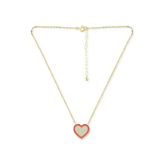 Best Pirce 🤩 Giani Bernini Cubic Zirconia & Enamel Heart Pendant Necklace, 16 + 2 Extender, Created For Macy's Sterling Silver 🌟 3 Best Pirce 🤩 Giani Bernini Cubic Zirconia & Enamel Heart Pendant Necklace, 16 + 2 Extender, Created For Macy's Sterling Silver 🌟 - Image 3