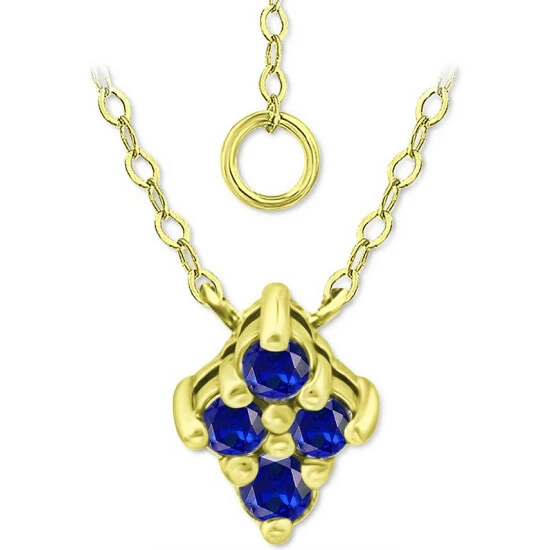 New ๐ Giani Bernini Imitation Blue Sapphire Cluster Pendant Necklace, 16 + 2 Extender, Created For Macy's Sterling Silver ๐คฉ 1 New ๐ Giani Bernini Imitation Blue Sapphire Cluster Pendant Necklace, 16 + 2 Extender, Created For Macy's Sterling Silver ๐คฉ