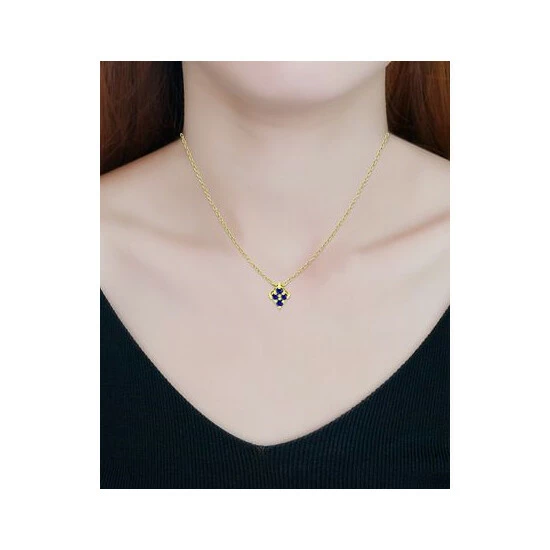 New ๐ Giani Bernini Imitation Blue Sapphire Cluster Pendant Necklace, 16 + 2 Extender, Created For Macy's Sterling Silver ๐คฉ 2 New ๐ Giani Bernini Imitation Blue Sapphire Cluster Pendant Necklace, 16 + 2 Extender, Created For Macy's Sterling Silver ๐คฉ - Image 2