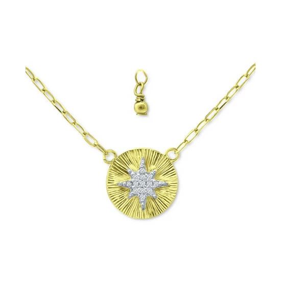 Budget 🔥 Giani Bernini Cubic Zirconia Starburst Disc Pendant Necklace, 16 + 2 Extender, Created For Macy's Sterling Silver ⭐ 1 Budget 🔥 Giani Bernini Cubic Zirconia Starburst Disc Pendant Necklace, 16 + 2 Extender, Created For Macy's Sterling Silver ⭐