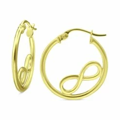 Cheapest ๐คฉ Giani Bernini Infinity Accent Small Hoop Earrings In 18k Gold-Plated Sterling Silver, 0.75, Created For Macy's Gold Over Silver ๐