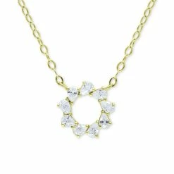 Cheapest 🤩 Giani Bernini Cubic Zirconia Pear Circle Pendant Necklace, 16 + 2 Extender, Created For Macy's Sterling Silver 🎉