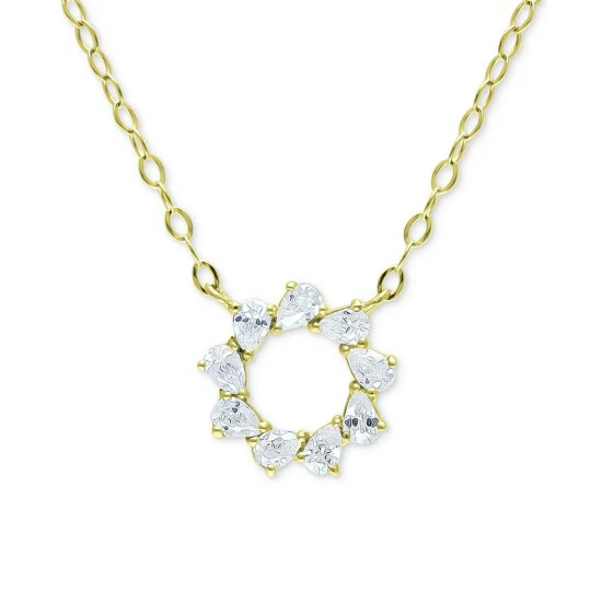 Cheapest ๐คฉ Giani Bernini Cubic Zirconia Pear Circle Pendant Necklace, 16 + 2 Extender, Created For Macy's Sterling Silver ๐ 1 Cheapest ๐คฉ Giani Bernini Cubic Zirconia Pear Circle Pendant Necklace, 16 + 2 Extender, Created For Macy's Sterling Silver ๐