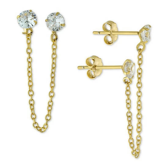 Best Pirce ๐ Giani Bernini Cubic Zirconia Double Pierced Chain Drop Earrings In Gold-Plated Sterling Silver, Created For Macy's Yellow ๐ฅ 1 Best Pirce ๐ Giani Bernini Cubic Zirconia Double Pierced Chain Drop Earrings In Gold-Plated Sterling Silver, Created For Macy's Yellow ๐ฅ