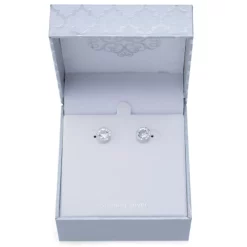 Discount 🎁 Giani Bernini Fine Crystal Round Halo Stud Earrings In Sterling Silver, Created For Macy's Aqua 🎉 -Giani Bernini Shop unnamed file 155