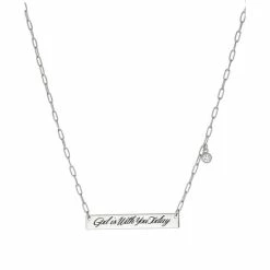 Discount ๐ Giani Bernini Cubic Zirconia God Is With You Today Pendant Necklace In Sterling Silver, 16 + 2 Extender, Created For Macy's ๐ฅ