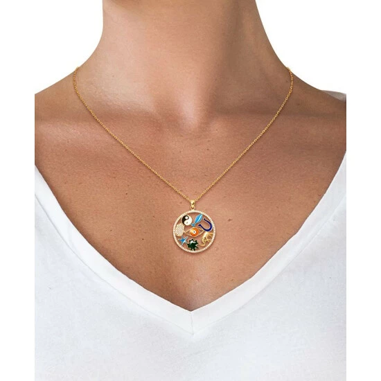 Cheap ๐ Giani Bernini Cubic Zirconia & Enamel Symbol Open Disc Pendant Necklace In Gold-Plated Sterling Silver, 16 + 2 Extender, Created For Macy's ๐ฅ 2 Cheap ๐ Giani Bernini Cubic Zirconia & Enamel Symbol Open Disc Pendant Necklace In Gold-Plated Sterling Silver, 16 + 2 Extender, Created For Macy's ๐ฅ - Image 2