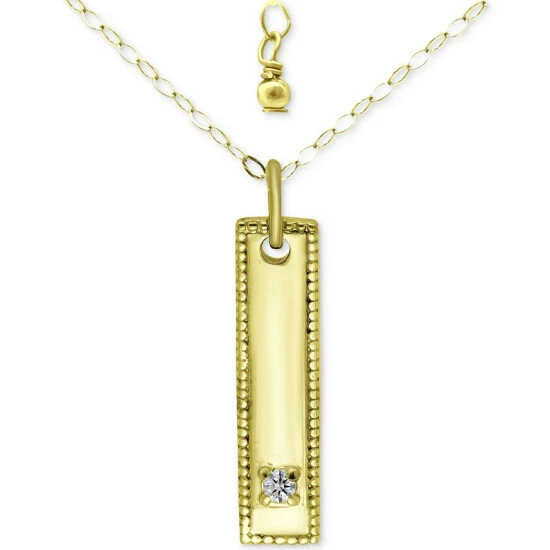 Coupon 🔥 Giani Bernini Cubic Zirconia 🦮 Dog Tag Pendant Necklace In 18k Gold-Plated Sterling Silver, 16 + 2 Extender, Created For Macy's Gold Over Silver 🎁 1 Coupon 🔥 Giani Bernini Cubic Zirconia 🦮 Dog Tag Pendant Necklace In 18k Gold-Plated Sterling Silver, 16 + 2 Extender, Created For Macy's Gold Over Silver 🎁