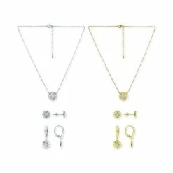 New ⌛ Giani Bernini Cubic Zirconia Starburst Disc Pendant Necklace, Stud & Drop Earrings Collection, Created For Macy's Gold Over Silver ✨