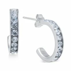 Outlet 👏 Giani Bernini Small (5/8) Crystal Hoop Earrings In Sterling Silver 🛒