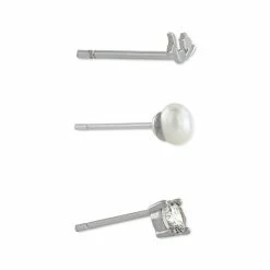 Flash Sale 🎁 Giani Bernini 3-Pc. Set Cubic Zirconia, Mermaid, & Imitation Pearl Stud Earrings In Sterling Silver, Created For Macy's 😀 -Giani Bernini Shop unnamed file 1611