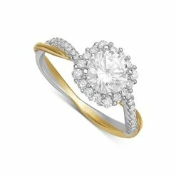 Best Sale ✨ Giani Bernini Cubic Zirconia Halo Twist Band Ring In Sterling Silver & Gold-Plate, Created For Macy's Two Tone 👍 -Giani Bernini Shop unnamed file 1617