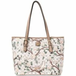 Deals ๐ Giani Bernini Botanical Floral Faux Leather Tote, Created For Macy's Taupe ๐