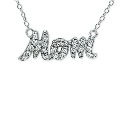 Best Pirce ๐ Giani Bernini Cubic Zirconia Mom Nameplate Necklace In 18k Gold-Plated Sterling Silver, 16 + 2 Extender, Created For Macy's (Also Available In Silver) โค๏ธ 1 Best Pirce ๐ Giani Bernini Cubic Zirconia Mom Nameplate Necklace In 18k Gold-Plated Sterling Silver, 16 + 2 Extender, Created For Macy's (Also Available In Silver) โค๏ธ