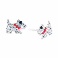 Best Sale ❤️ Giani Bernini Crystal Pavé Scottie 🐕 Dog Stud Earrings In Sterling Silver, Created For Macy's Multi 😉