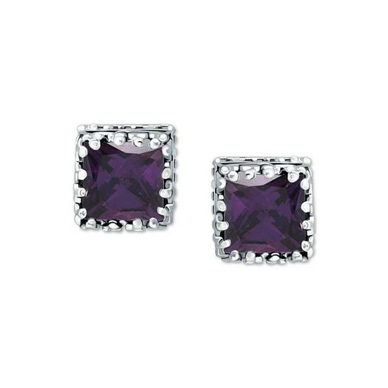 Hot Sale ๐ Giani Bernini Cubic Zirconia Princess Stud Earrings In Sterling Silver, Created For Macy's โ 3 Hot Sale ๐ Giani Bernini Cubic Zirconia Princess Stud Earrings In Sterling Silver, Created For Macy's โ - Image 3