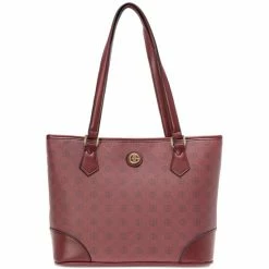 Cheap 🔥 Giani Bernini Tonal Signature Tote, Created For Macy's Deep Cherry 🎉
