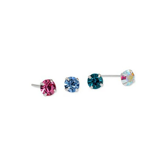 Promo ๐ Giani Bernini 4-Pc. Set Fine Crystal Stud Earrings In Sterling Silver, Created For Macy's Multi ๐ 3 Promo ๐ Giani Bernini 4-Pc. Set Fine Crystal Stud Earrings In Sterling Silver, Created For Macy's Multi ๐ - Image 3