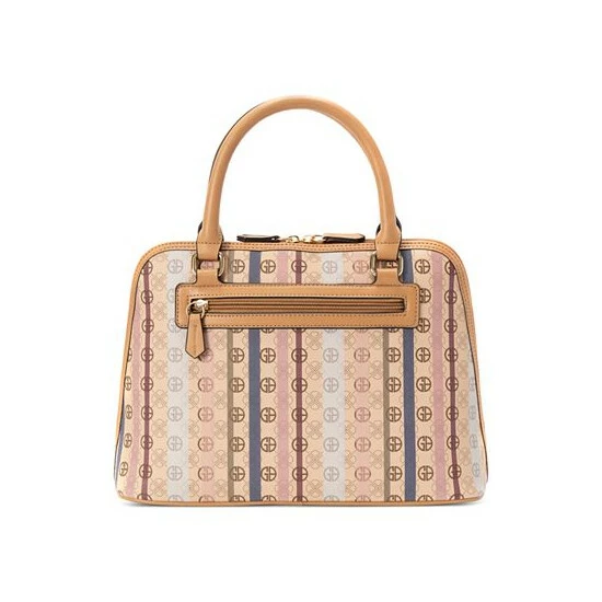 Budget ๐ Giani Bernini Signature Stripe Dome Faux Leather Satchel, Created For Macy's Taupe Multi ๐ 3 Budget ๐ Giani Bernini Signature Stripe Dome Faux Leather Satchel, Created For Macy's Taupe Multi ๐ - Image 3