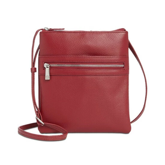 Brand new ๐ Giani Bernini Triple-Zip Pebble Leather Dasher Crossbody, Created For Macy's Red/silver ๐ฅฐ 1 Brand new ๐ Giani Bernini Triple-Zip Pebble Leather Dasher Crossbody, Created For Macy's Red/silver ๐ฅฐ