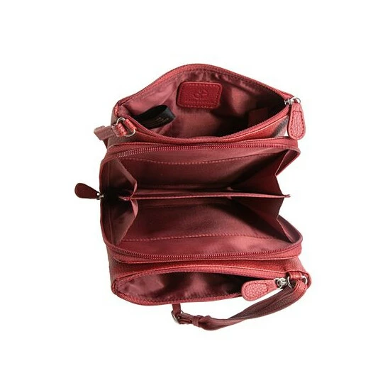 Brand new ๐ Giani Bernini Triple-Zip Pebble Leather Dasher Crossbody, Created For Macy's Red/silver ๐ฅฐ 3 Brand new ๐ Giani Bernini Triple-Zip Pebble Leather Dasher Crossbody, Created For Macy's Red/silver ๐ฅฐ - Image 3