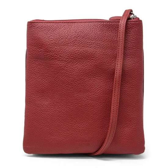 Brand new ๐ Giani Bernini Triple-Zip Pebble Leather Dasher Crossbody, Created For Macy's Red/silver ๐ฅฐ 4 Brand new ๐ Giani Bernini Triple-Zip Pebble Leather Dasher Crossbody, Created For Macy's Red/silver ๐ฅฐ - Image 4