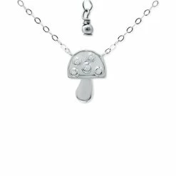 Coupon 🧨 Giani Bernini Cubic Zirconia Mushroom Pendant Necklace In Sterling Silver, 16 + 2 Extender, Created For Macy's 🧨