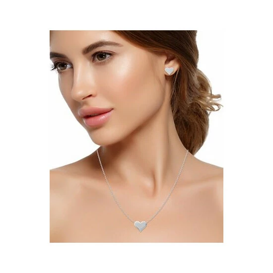 Discount 🎉 Giani Bernini 2-Pc. Set Polished Heart Pendant Necklace & Matching Stud Earrings, Created For Macy's Gold Over Silver ❤️ 2 Discount 🎉 Giani Bernini 2-Pc. Set Polished Heart Pendant Necklace & Matching Stud Earrings, Created For Macy's Gold Over Silver ❤️ - Image 2