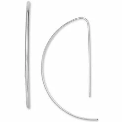Buy 👍 Giani Bernini Half Circle Threader Earrings In Sterling Silver, Created For Macy's 💯