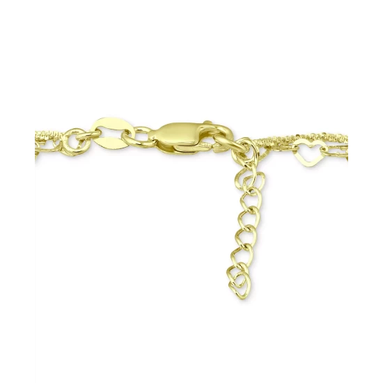 Brand new ๐ฏ Giani Bernini Double Row Heart Ankle Bracelet In 18k Gold-Plated Sterling Silver & Sterling Silver, Created For Macy's โ๏ธ 6 Brand new ๐ฏ Giani Bernini Double Row Heart Ankle Bracelet In 18k Gold-Plated Sterling Silver & Sterling Silver, Created For Macy's โ๏ธ - Image 6