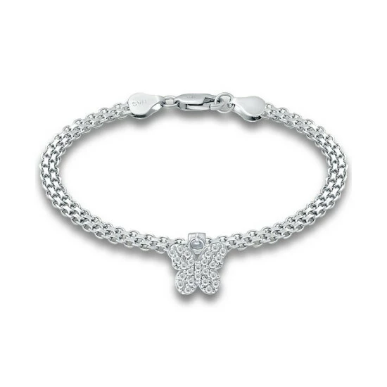 Best Sale 🤩 Giani Bernini Cubic Zirconia Butterfly Charm Bismark Chain Bracelet, Created For Macy's White 🥰 1 Best Sale 🤩 Giani Bernini Cubic Zirconia Butterfly Charm Bismark Chain Bracelet, Created For Macy's White 🥰