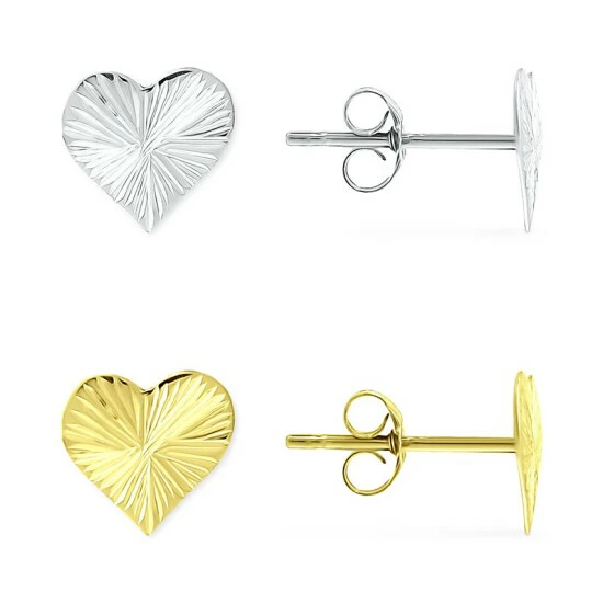 Deals ๐ Giani Bernini 2-Pc. Set Textured Heart Stud Earrings In Sterling Silver & 18k Gold-Plate, Created For Macy's Gold Over Silver ๐ 1 Deals ๐ Giani Bernini 2-Pc. Set Textured Heart Stud Earrings In Sterling Silver & 18k Gold-Plate, Created For Macy's Gold Over Silver ๐
