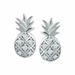 Coupon 😉 Giani Bernini Cubic Zirconia Pineapple Stud Earrings In Sterling Silver, Created For Macy's ⭐ -Giani Bernini Shop unnamed file 1789
