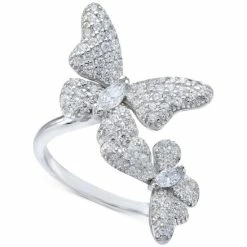 Hot Sale 😀 Giani Bernini Cubic Zirconia Pave Butterfly Ring In Sterling Silver 🛒