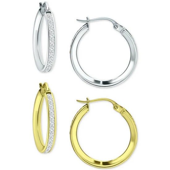 Top 10 ๐ Giani Bernini 2-Pc. Set Cubic Zirconia Small Hoop Earrings In Sterling Silver & 18k Gold-Plate, 0.78, Created For Macy's White/gold ๐งจ 1 Top 10 ๐ Giani Bernini 2-Pc. Set Cubic Zirconia Small Hoop Earrings In Sterling Silver & 18k Gold-Plate, 0.78, Created For Macy's White/gold ๐งจ