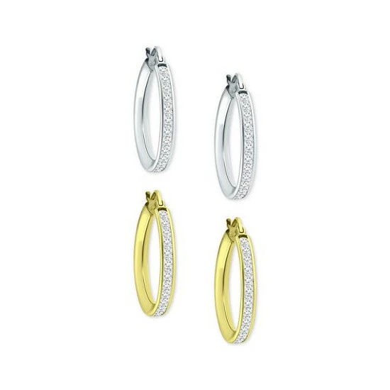 Top 10 ๐ Giani Bernini 2-Pc. Set Cubic Zirconia Small Hoop Earrings In Sterling Silver & 18k Gold-Plate, 0.78, Created For Macy's White/gold ๐งจ 3 Top 10 ๐ Giani Bernini 2-Pc. Set Cubic Zirconia Small Hoop Earrings In Sterling Silver & 18k Gold-Plate, 0.78, Created For Macy's White/gold ๐งจ - Image 3