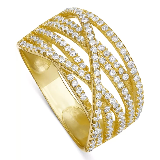 Cheap ✨ Giani Bernini Cubic Zirconia Crossover Statement Ring In 18k Gold-Plated Sterling Silver, Created For Macy's ⭐ 4 Cheap ✨ Giani Bernini Cubic Zirconia Crossover Statement Ring In 18k Gold-Plated Sterling Silver, Created For Macy's ⭐ - Image 4