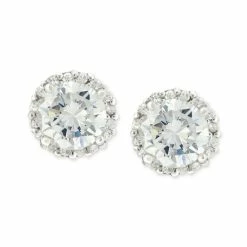 New 🥰 Giani Bernini Pavé Cubic Zirconia Stud Earrings (1-3/4 Ct. T.w.) In Sterling Silver, Created For Macy's Clear/silver 🤩