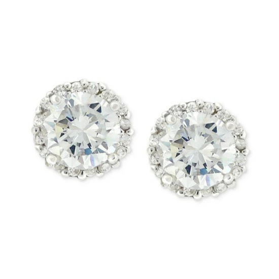 New 🥰 Giani Bernini Pavé Cubic Zirconia Stud Earrings (1-3/4 Ct. T.w.) In Sterling Silver, Created For Macy's Clear/silver 🤩 1 New 🥰 Giani Bernini Pavé Cubic Zirconia Stud Earrings (1-3/4 Ct. T.w.) In Sterling Silver, Created For Macy's Clear/silver 🤩