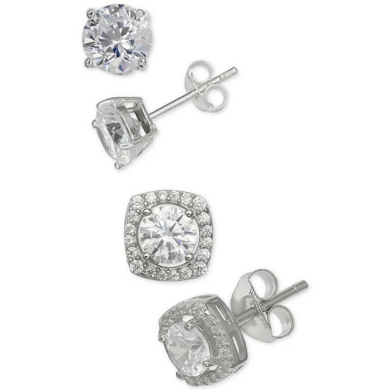 Promo โญ Giani Bernini 2-Pc. Set Cubic Zirconia Stud Earrings In Sterling Silver, Created For Macy's ๐ฅ 1 Promo โญ Giani Bernini 2-Pc. Set Cubic Zirconia Stud Earrings In Sterling Silver, Created For Macy's ๐ฅ