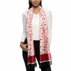 Outlet โจ Giani Bernini ๐ฉ Women's Confetti Hearts Oblong Scarf Pink โค๏ธ