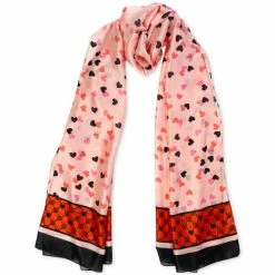 Outlet ✨ Giani Bernini 👩 Women's Confetti Hearts Oblong Scarf Pink ❤️ -Giani Bernini Shop unnamed file 1876