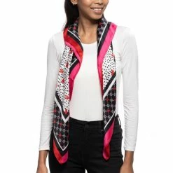 Flash Sale ๐ Giani Bernini ๐ฉ Women's Mixed-Heart-Print Square Scarf Black Multi ๐